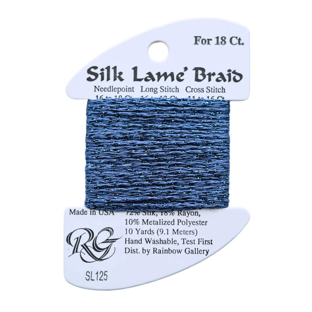 Silk Lame Braid 18 - SL125-DENIM