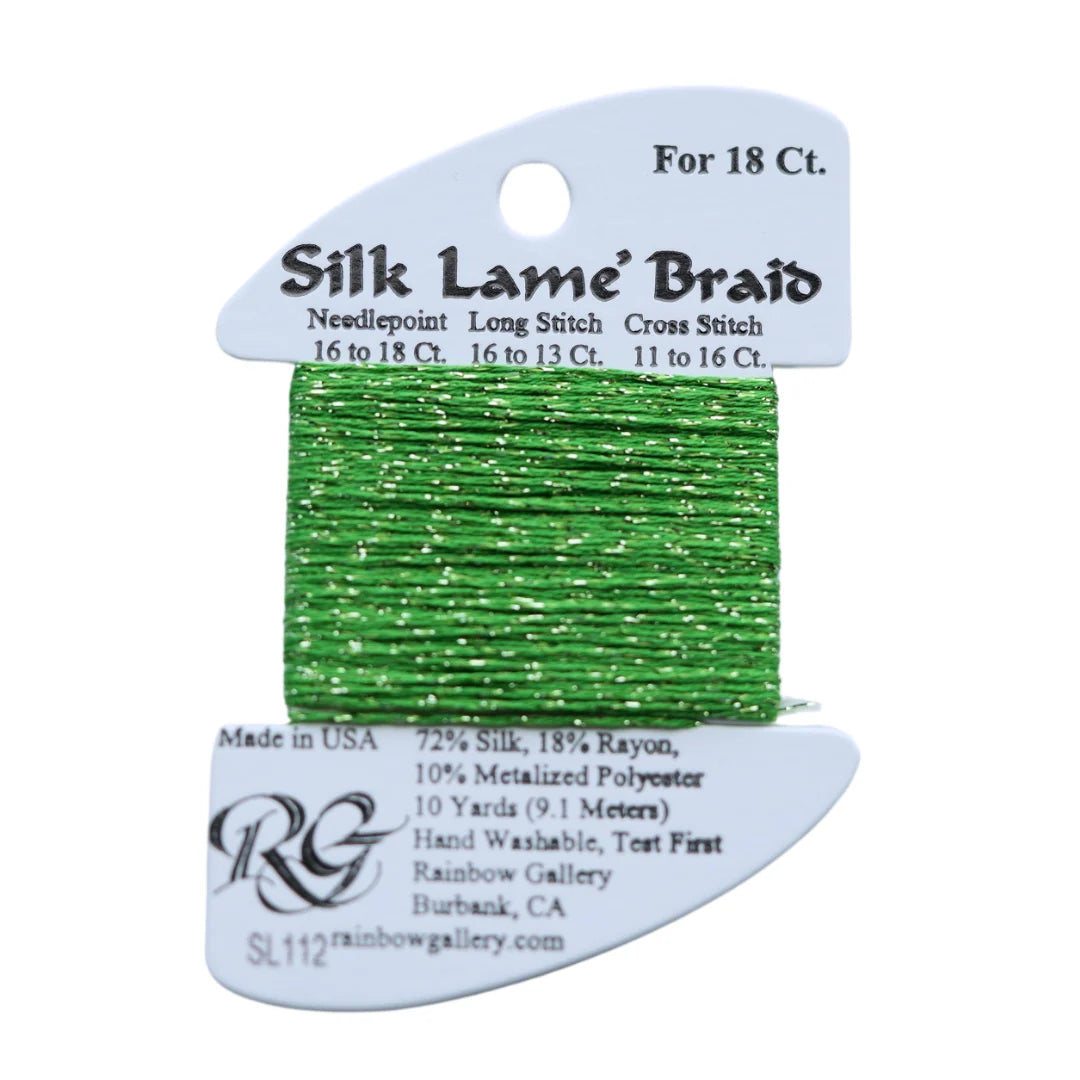 Silk Lame Braid 18 - SL112-SPRING GREEN