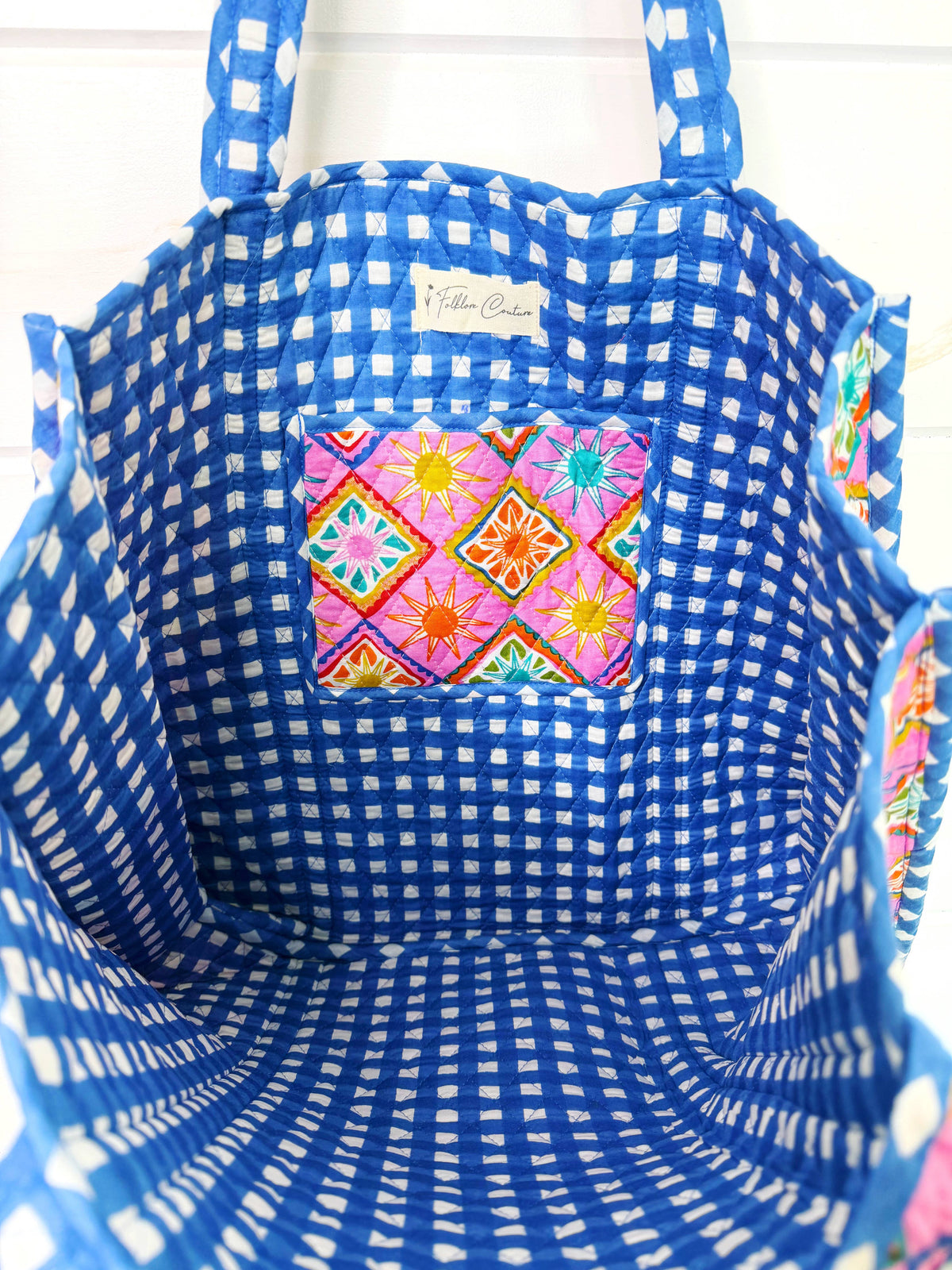 Quilted Tote Bag | Sunshine Tote | Large Shopping Tote Bag