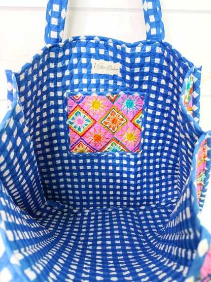 Quilted Tote Bag | Sunshine Tote | Large Shopping Tote Bag