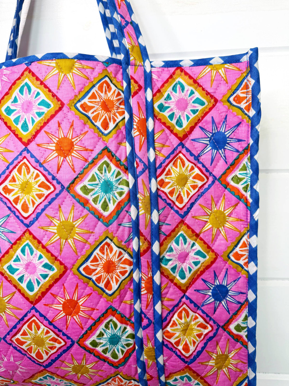 Quilted Tote Bag | Sunshine Tote | Large Shopping Tote Bag