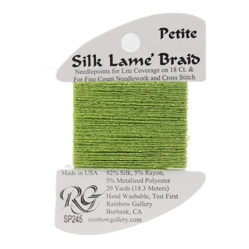 Silk Lame Braid Petite - SP245 Green Banana