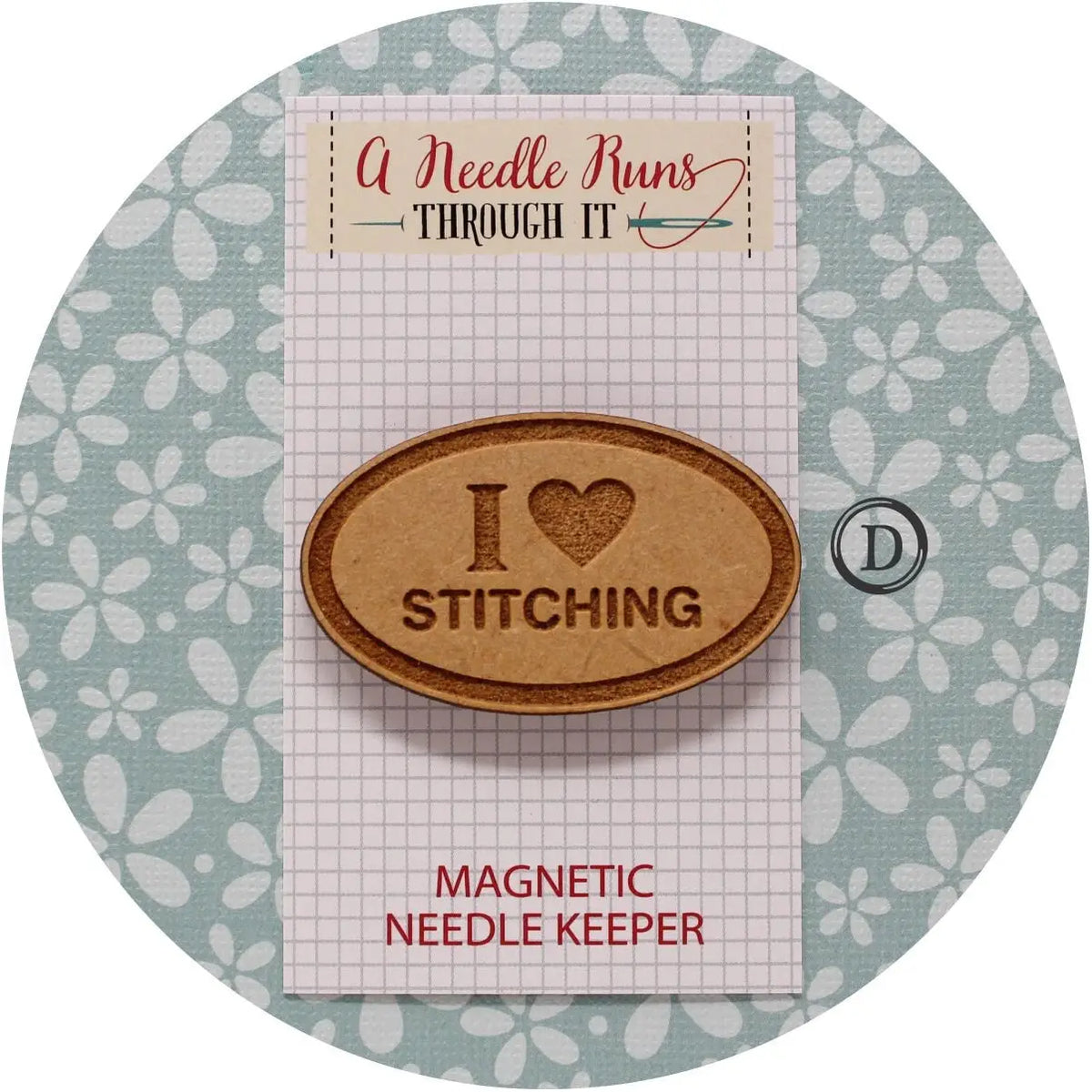 I Heart Stitching Needle Minder