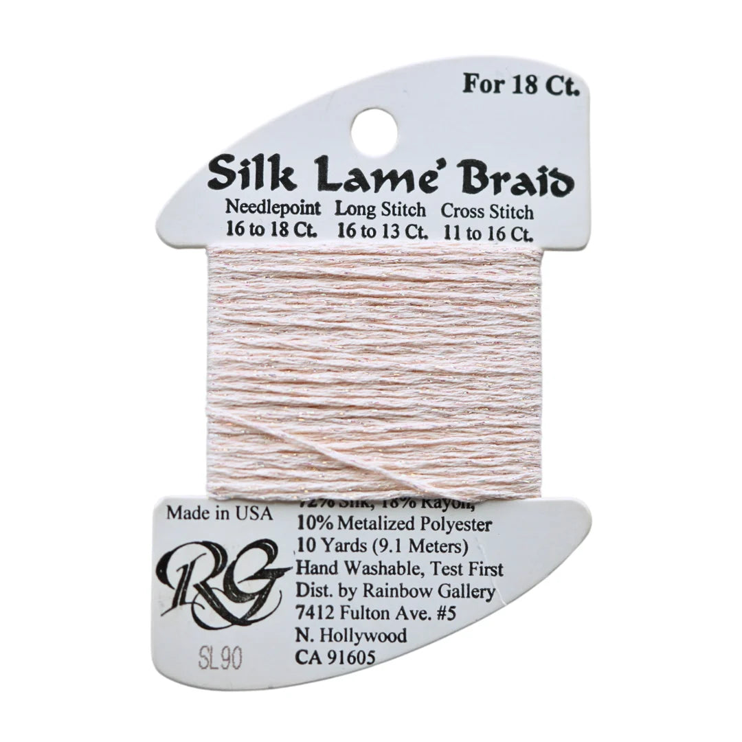 Silk Lame Braid 18 - SL90-BARLEY PINK