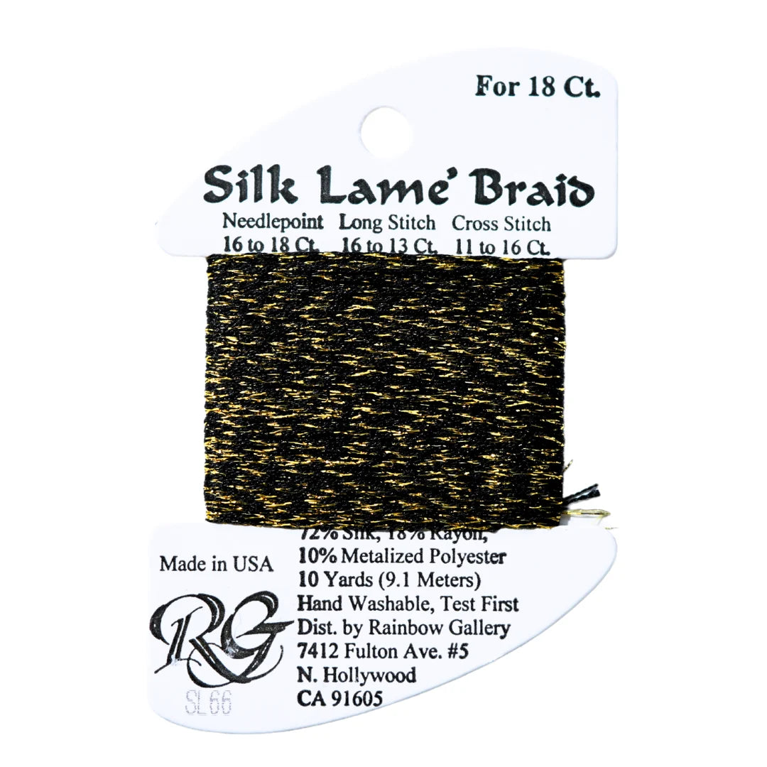 Silk Lame Braid 18 - SL66-ANTIQUE GOLD