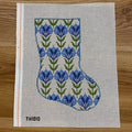 Blue Flowers Midsize Stocking Canvas