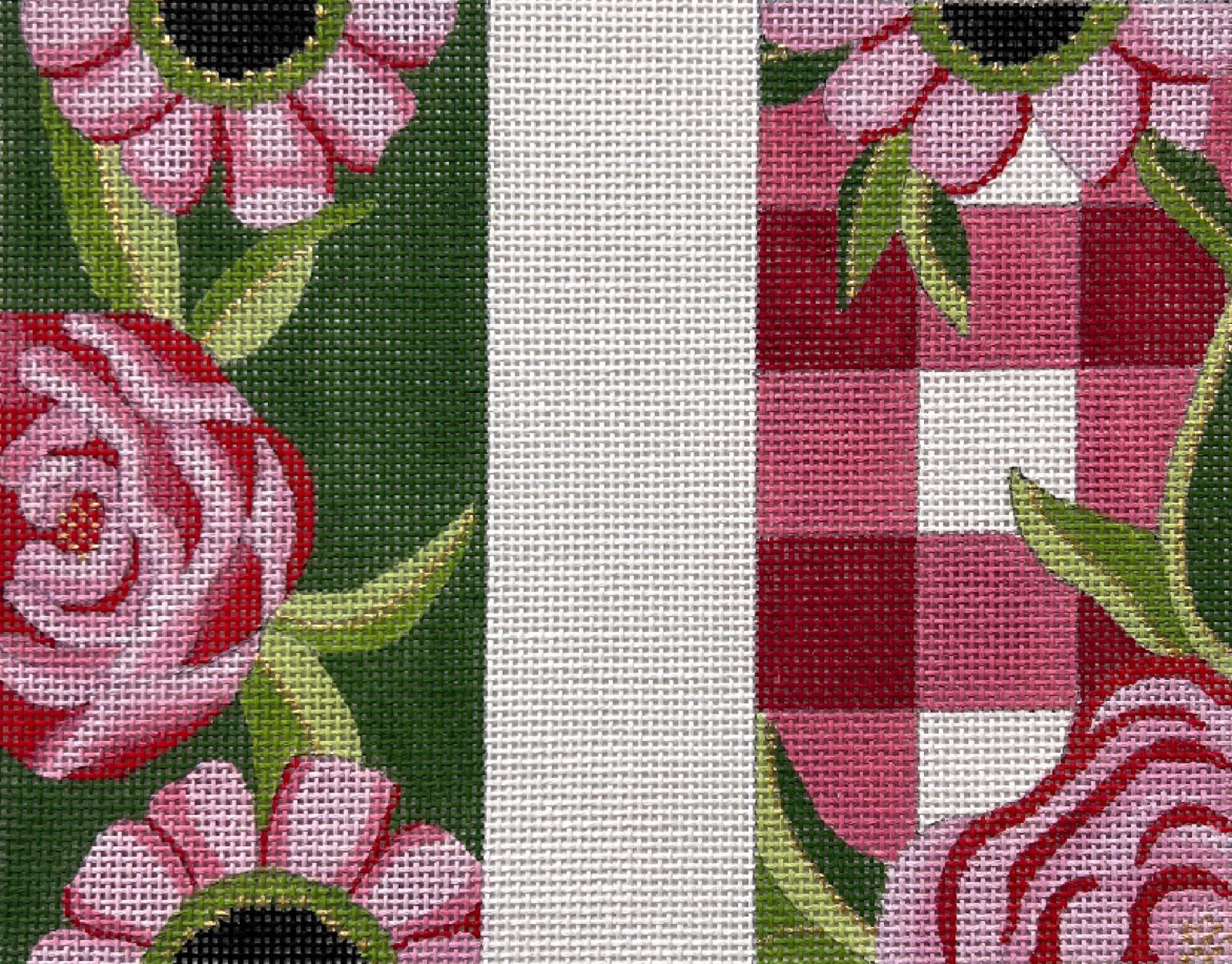 Pink Floral and Gingham Eyeglass