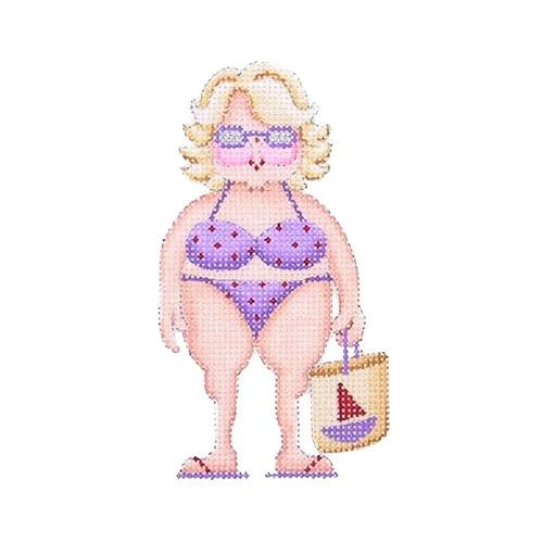 By the Sea - Roxie the Beach Babe in Purple Swimsuit