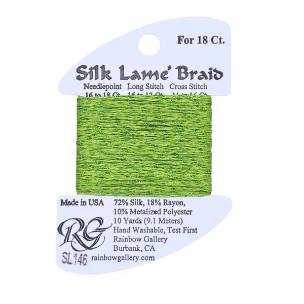 Silk Lame Braid 18 - SL146-APPLE GREN