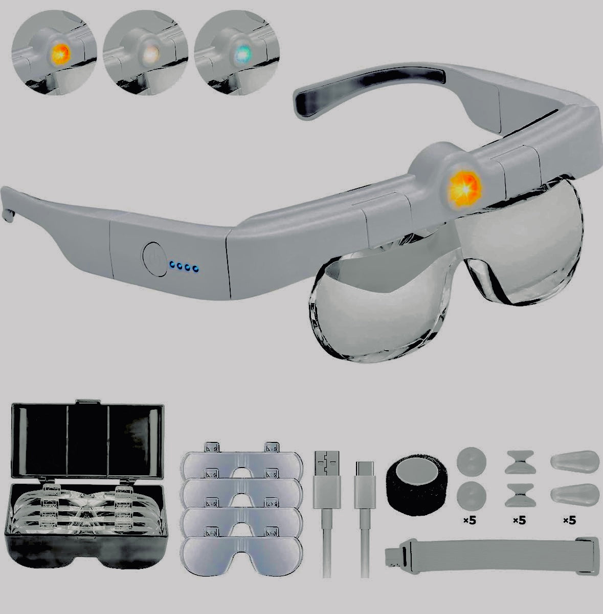 Magnifying glasses with light