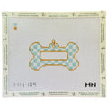 Blue Check Dog Tag Canvas