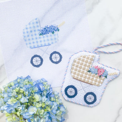 Blue Baby Hydrangea Carriage
