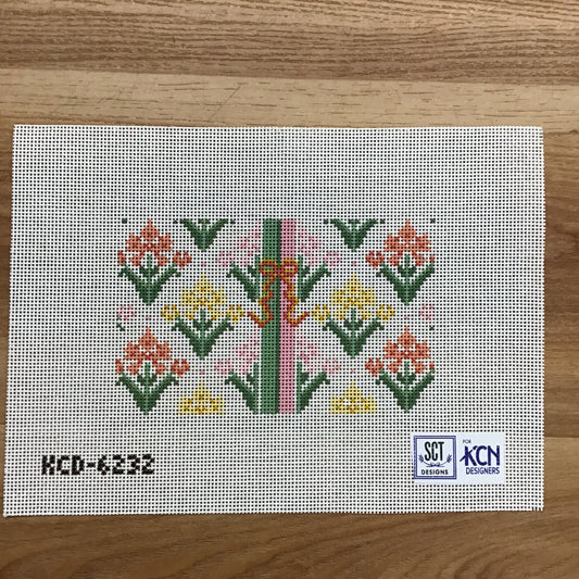 Multi Block Print Bow Canvas