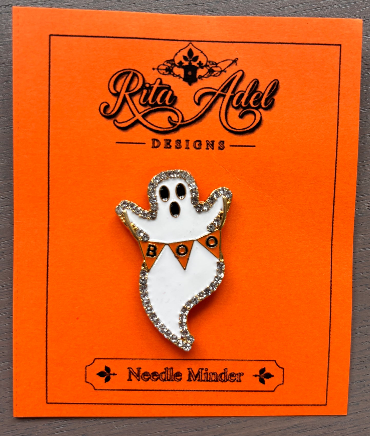 Rita Adel Sparkling Boo Ghost Halloween Needle Minder