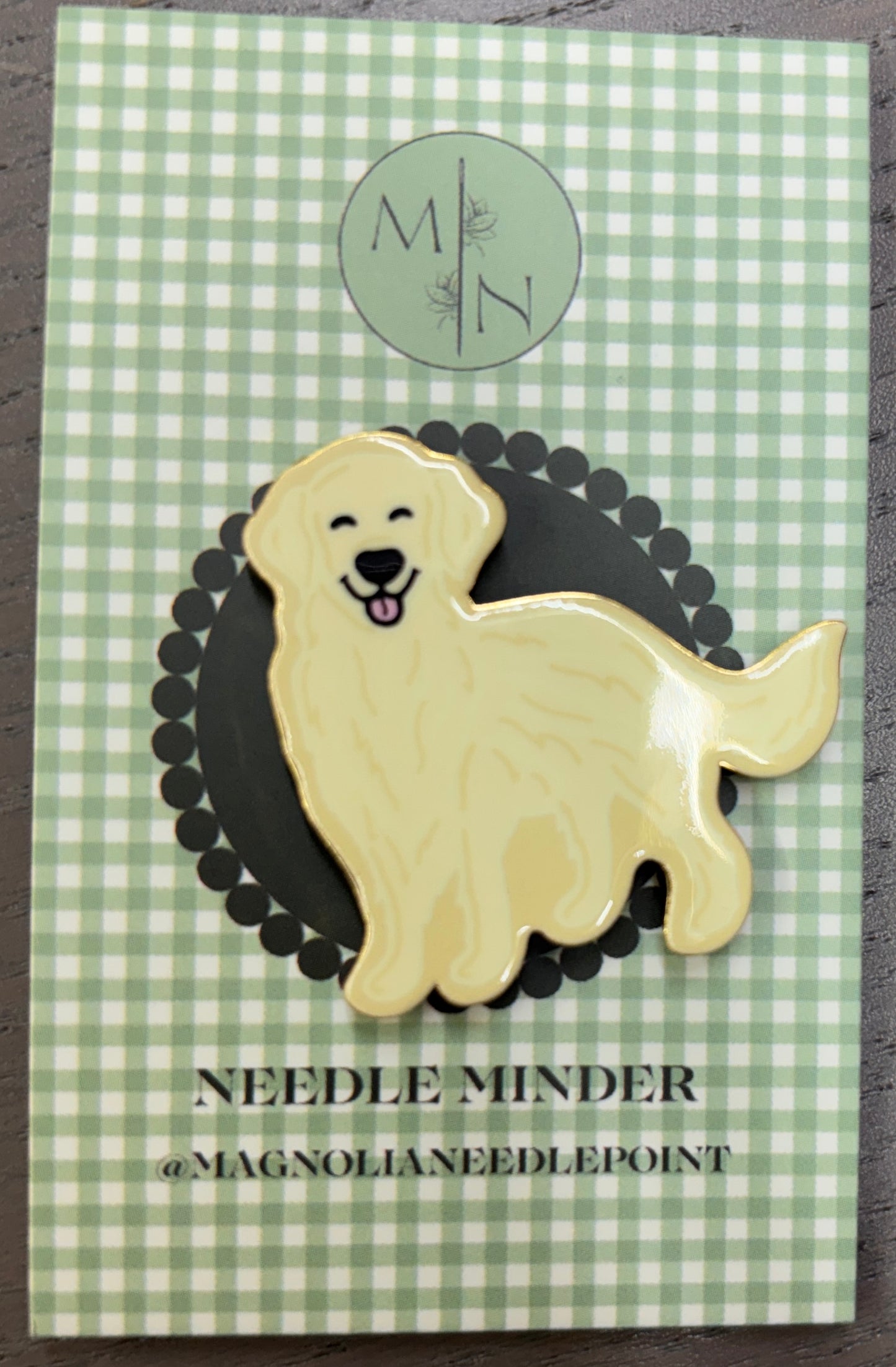 English Cream Golden Retriever Dog Needle Minder