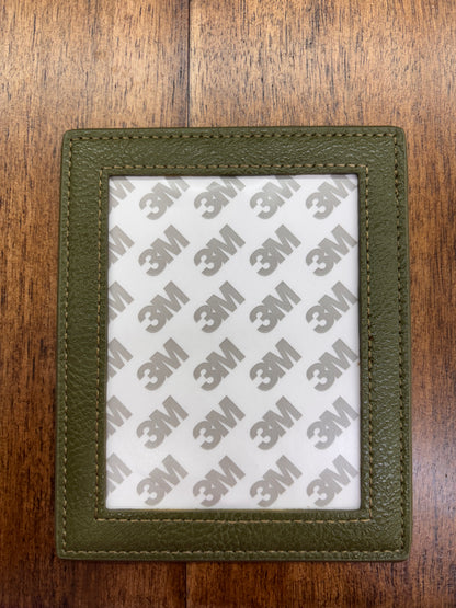 Self-Finishing Leather Polaroid Magnet Forest Green