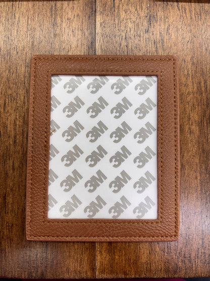 Self-Finishing Leather Polaroid Magnet Brown