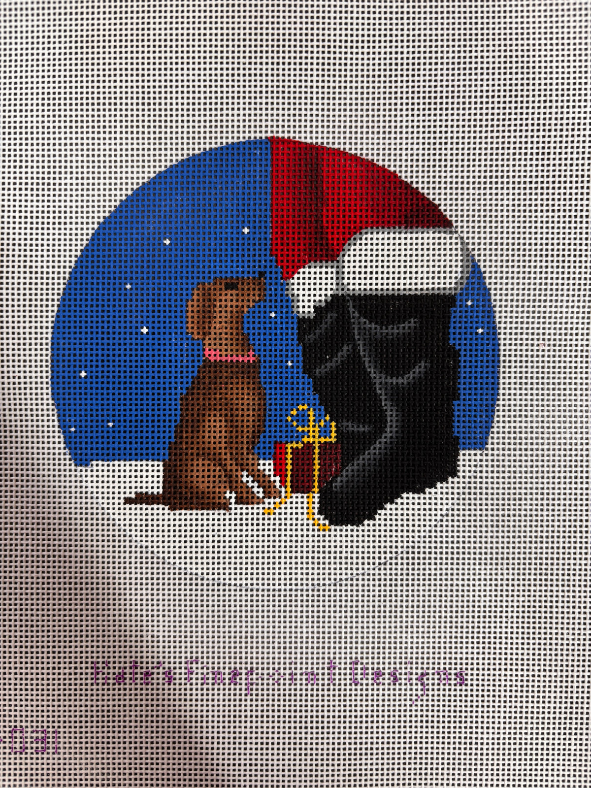 Irish Setter and Santa