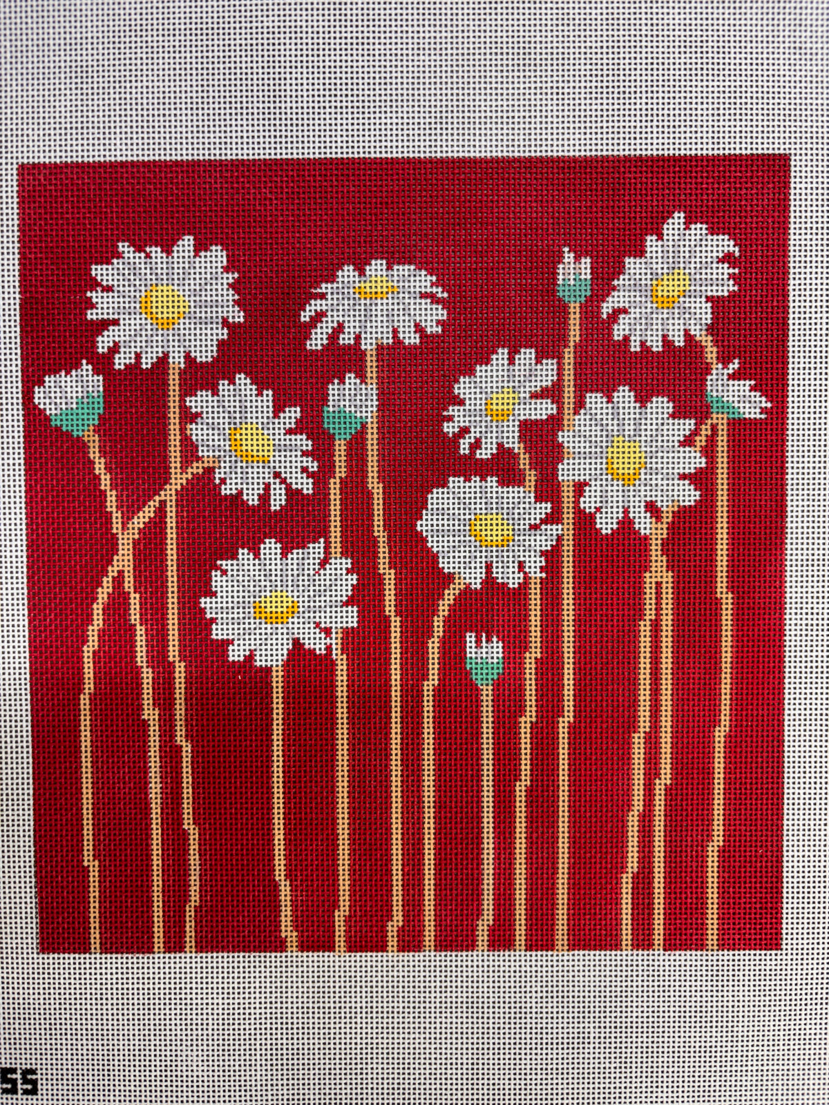 Daisies on Red
