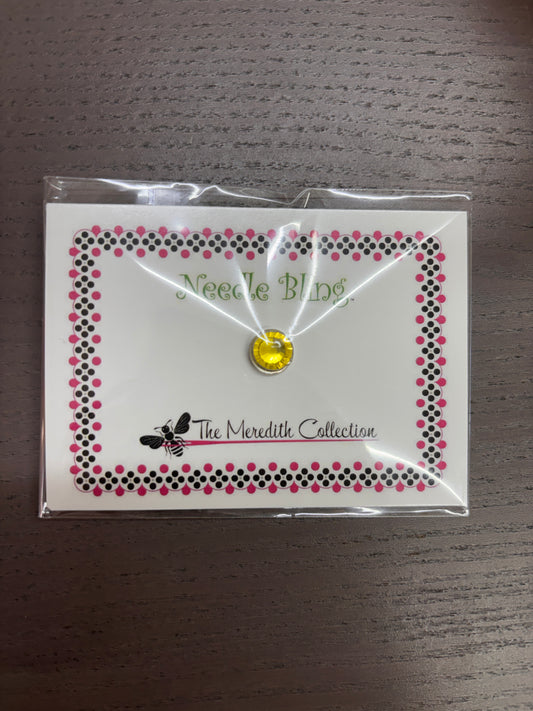 Yellow Needle Bling Needle Minder