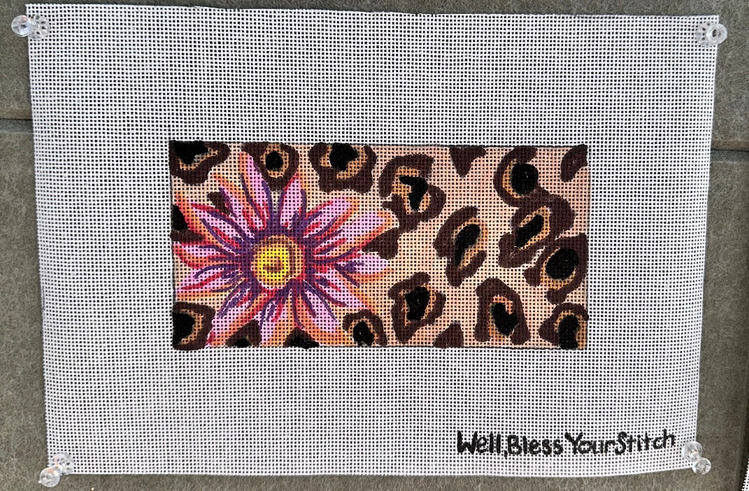 Pink Flower with Cheetah Print