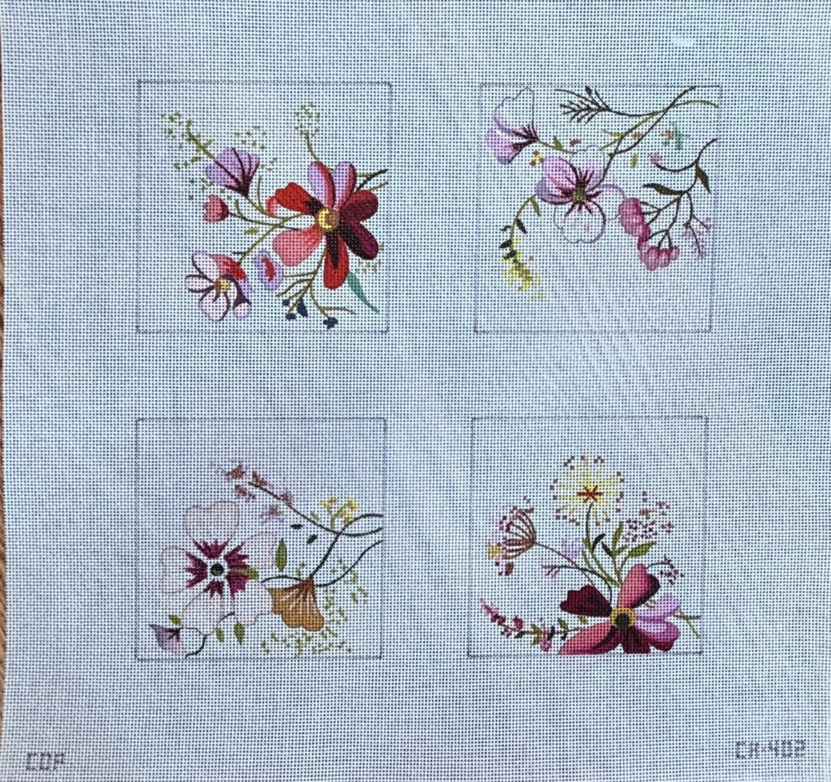 Four Floral Coasters