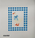 Gingham Blue Baby Goose Canvas