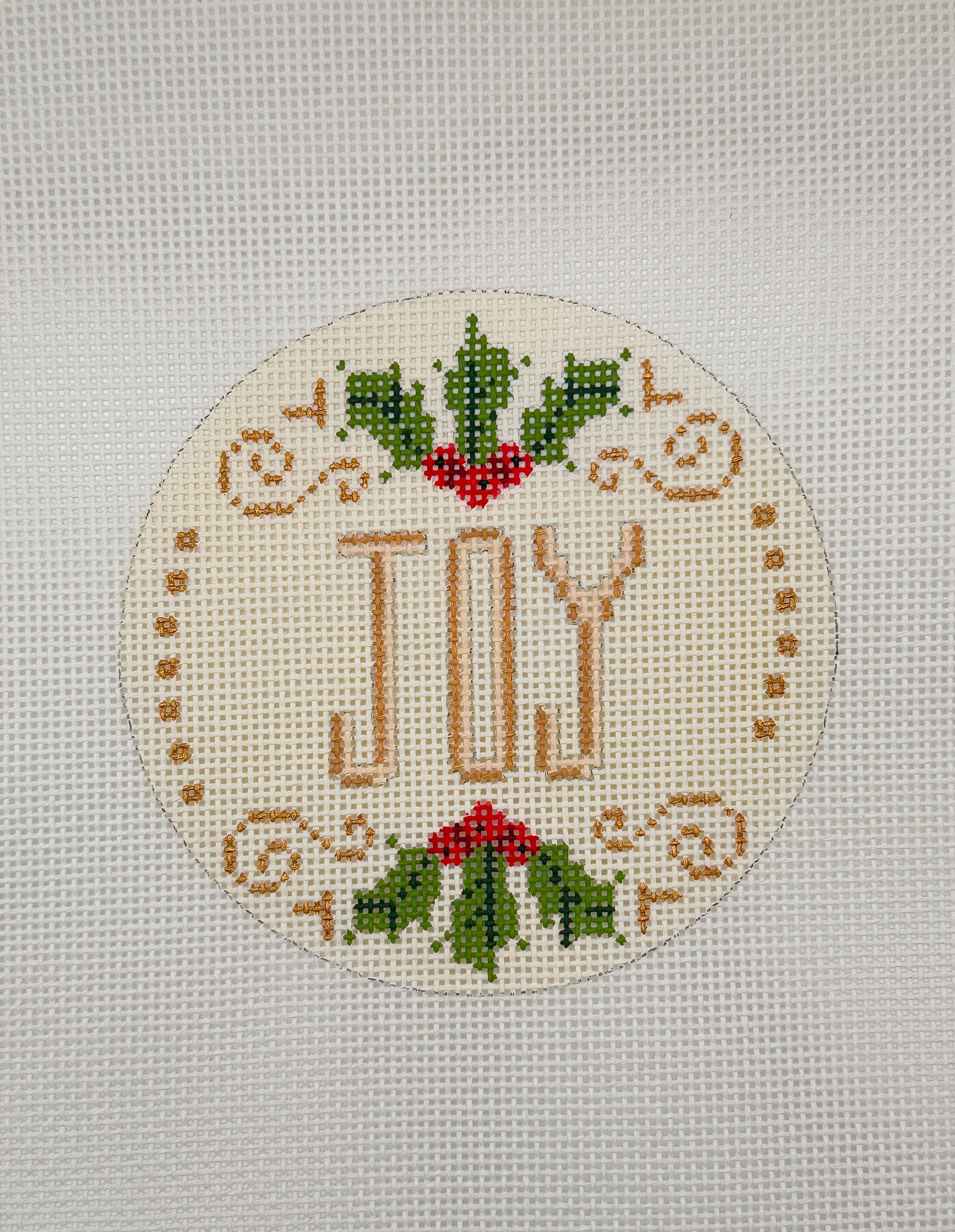 Joy Round Ornament