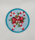 Candy Cane Round Ornament