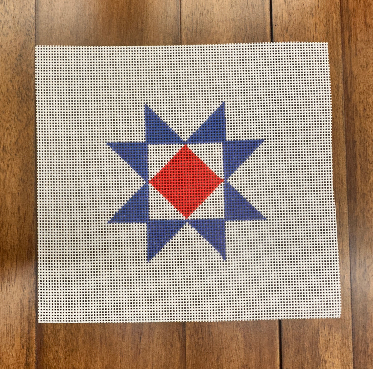 Quilt Square Canvas: red, white & blue