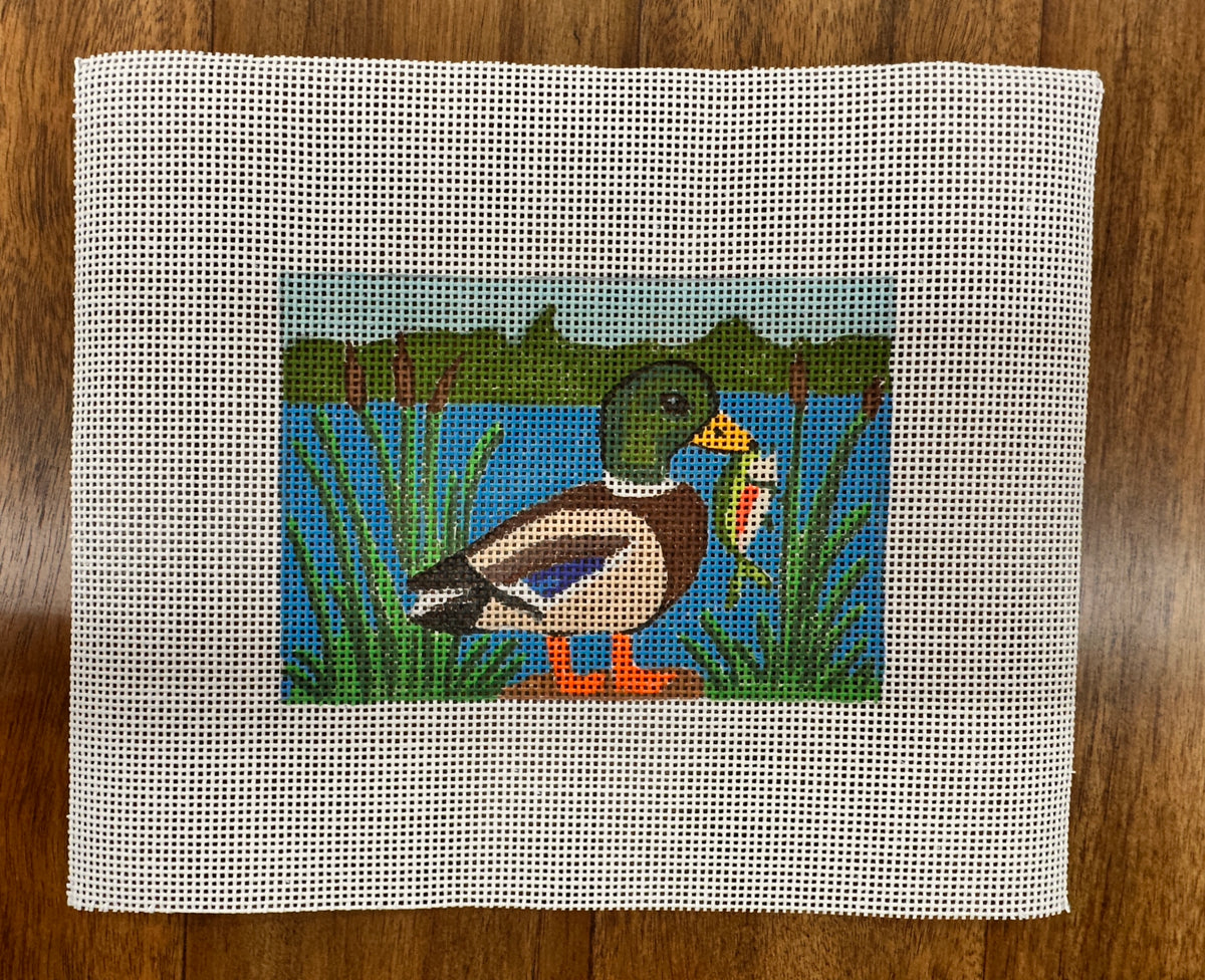 Mallard Rectangle with fish by Lee Sentell