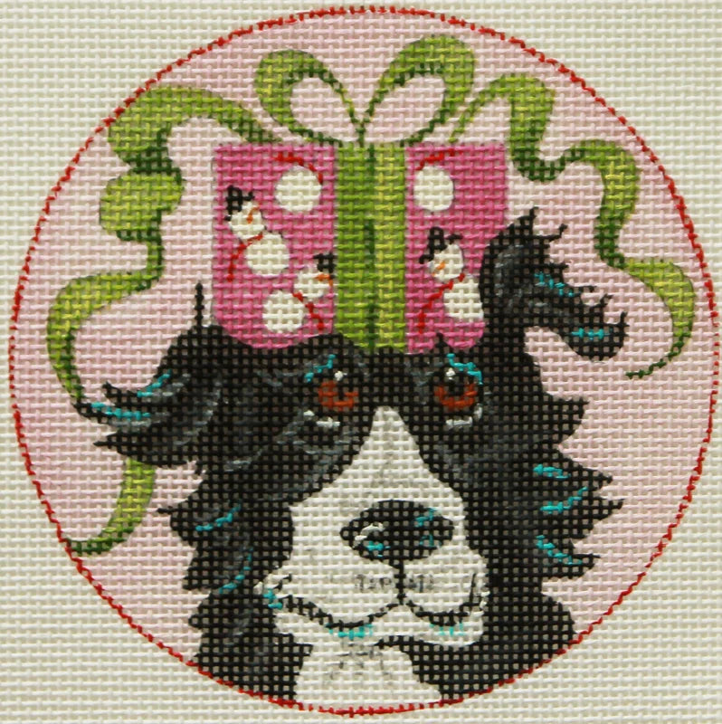 Puppy With Pink Box Ornament