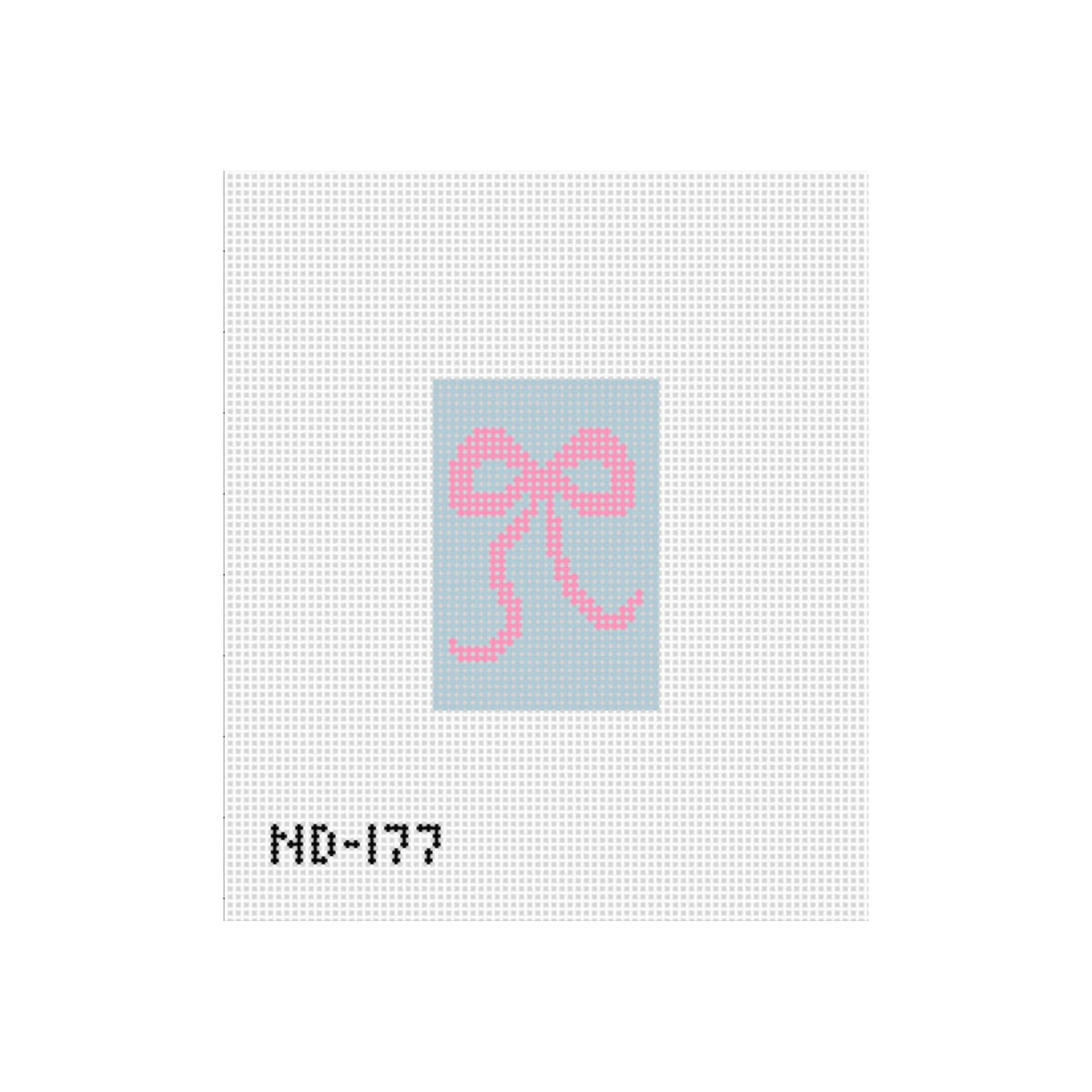 Blue and Pink Bow Luggage Tag Insert