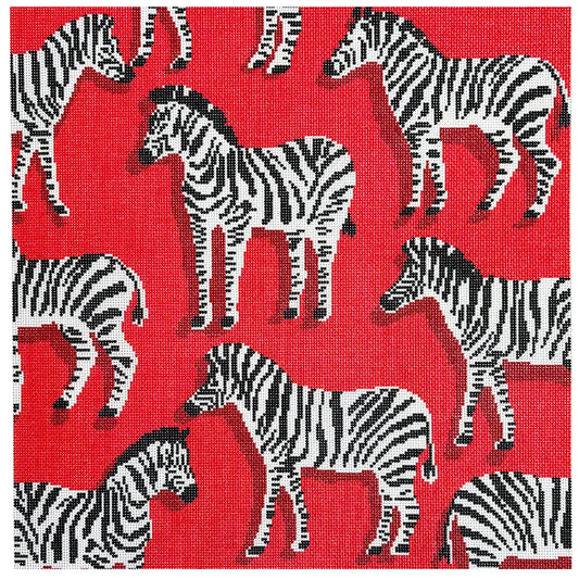 Zebra Pillow - Red