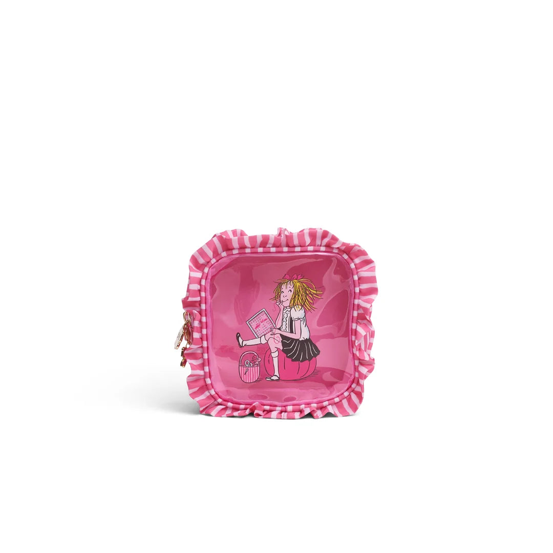 Eloise Stitching Small Ruffle Pink PVC Bag