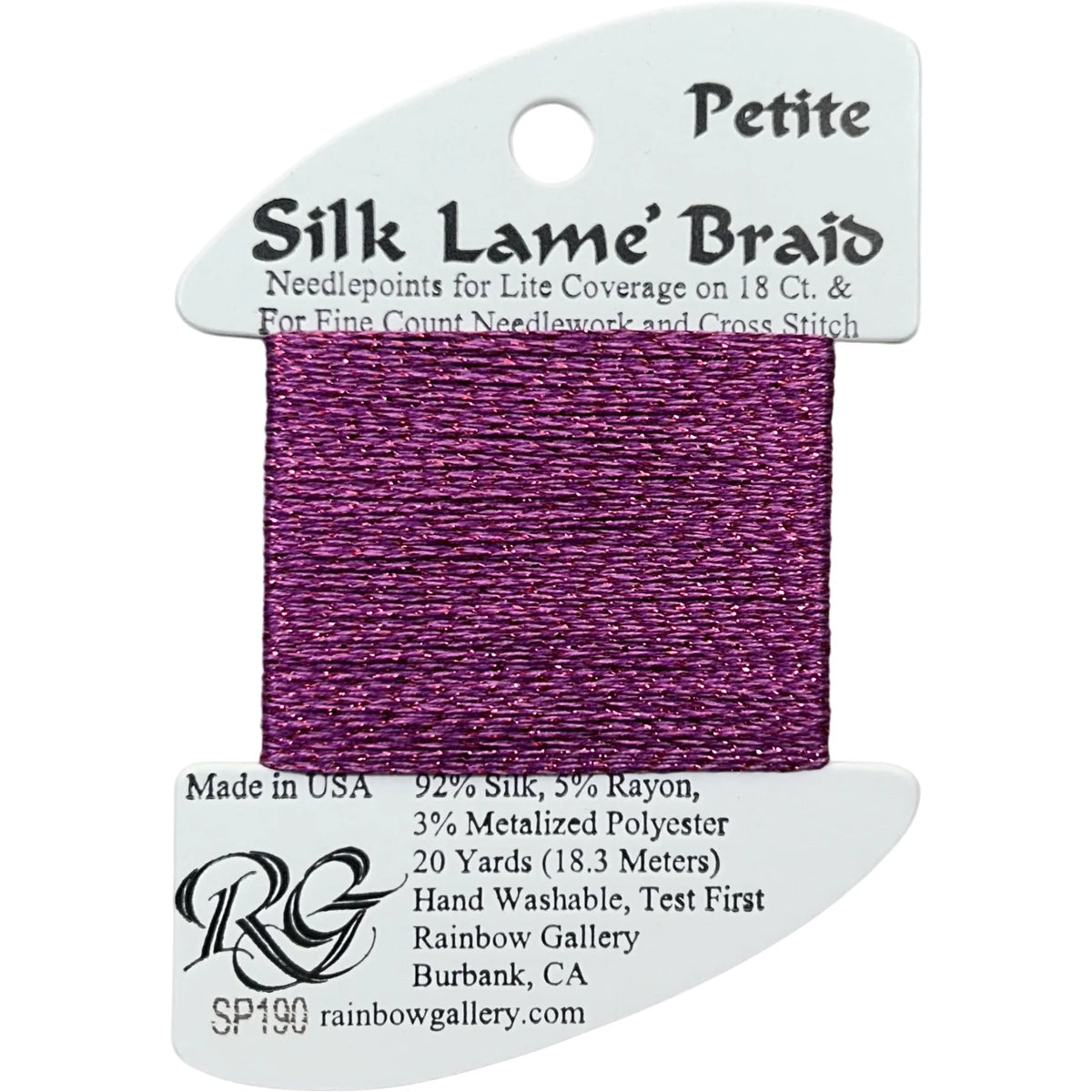 Silk Lame Braid Petite - SP190 Purple Orchid