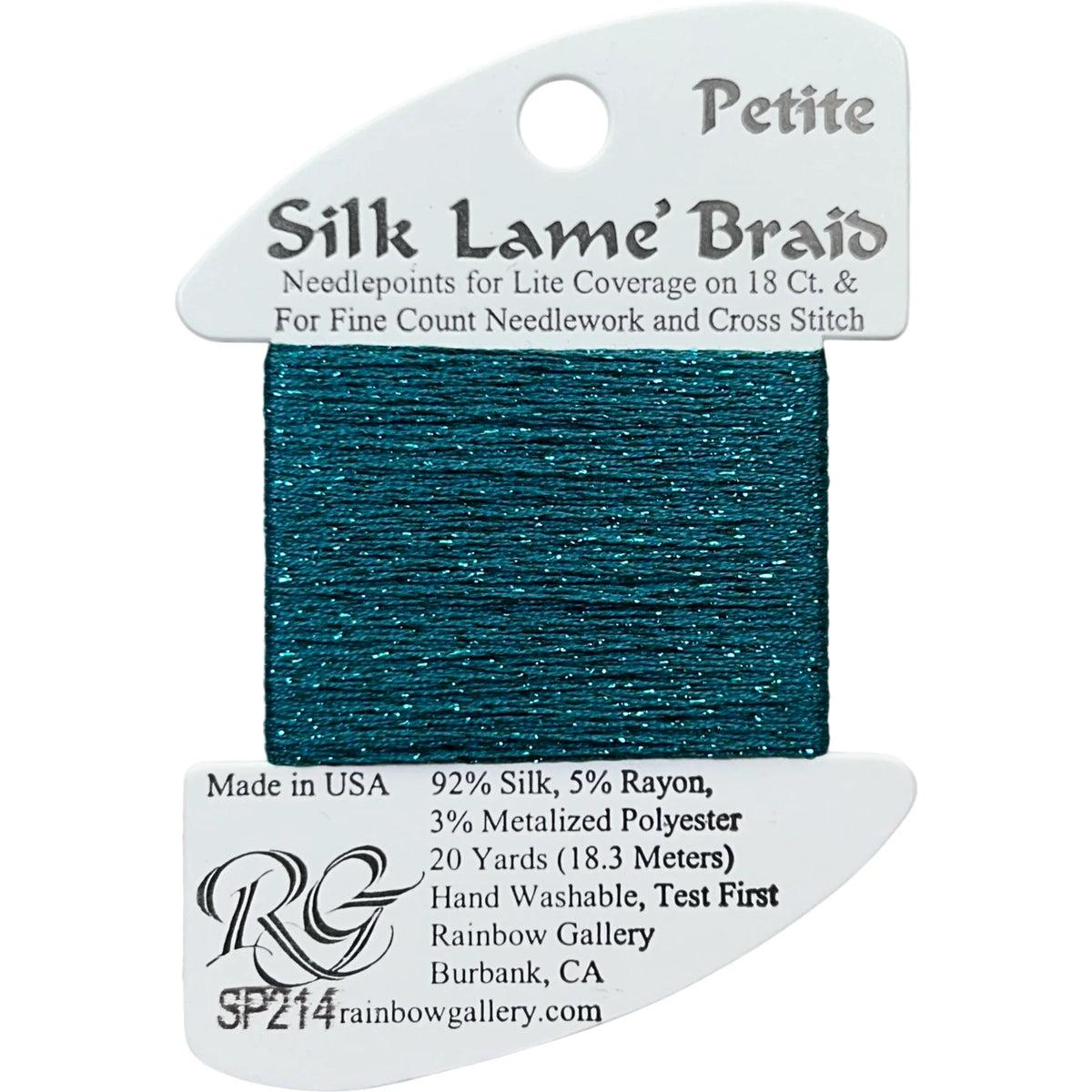 Silk Lame Braid Petite - 214 Lake Blue