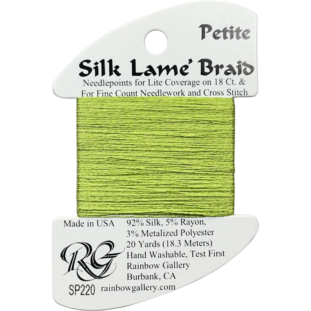 Silk Lame Braid Petite - SP220 Lemongrass