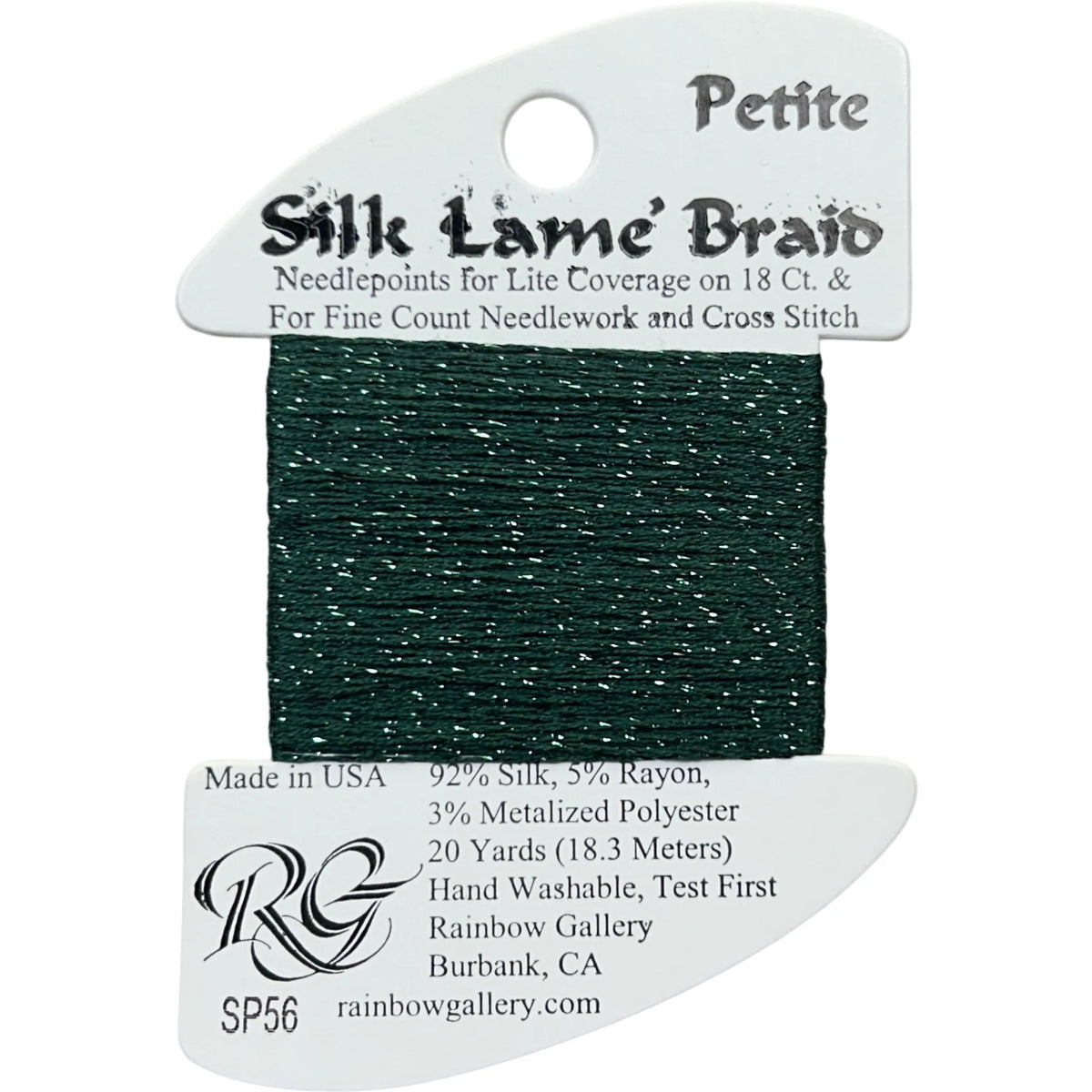 Silk Lame Braid Petite - SP56 Forest Green
