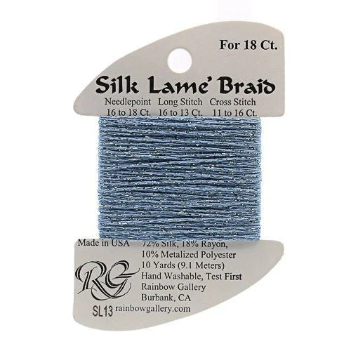 Silk Lame Braid 18 - SL13 Sky Blue
