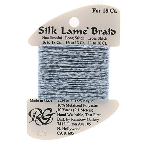 Silk Lame Braid 18 - SL19 Antique Blue