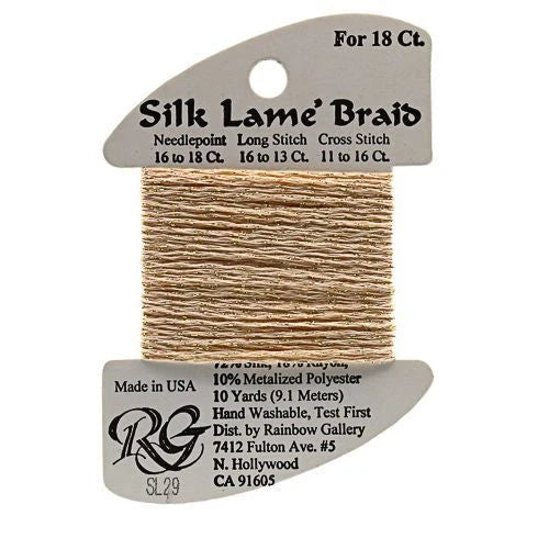 Silk Lame Braid 18 - SL29 Chiffon