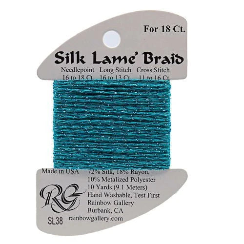 Silk Lame Braid 18 - SL38 Caribbean