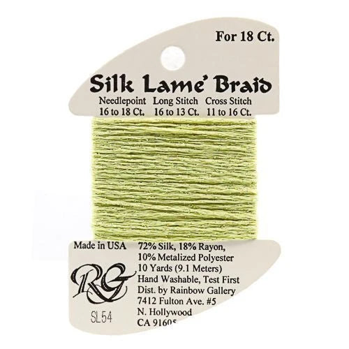 Silk Lame Braid 18 - SL54 Light Avocado
