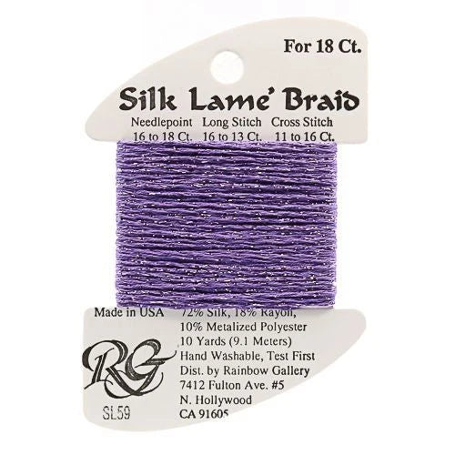 Silk Lame Braid 18 - SL59 Lilac