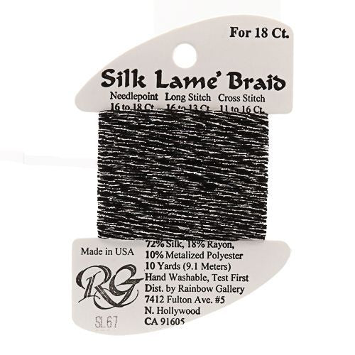 Silk Lame Braid 18 - SL67 Antique Silver