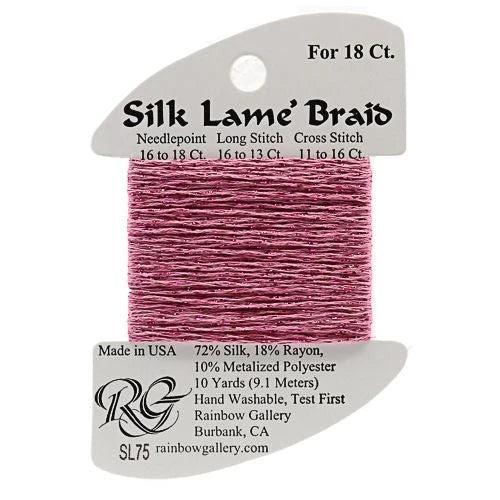 Silk Lame Braid 18 - SL75 Wild Rose