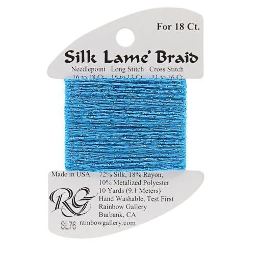 Silk Lame Braid 18 - SL76 Peacock Blue