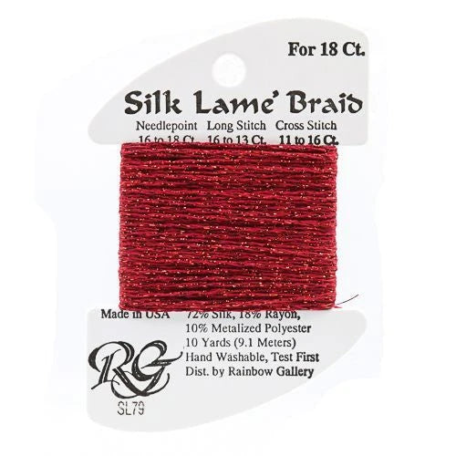 Silk Lame Braid 18 - SL79 Dark Cherry