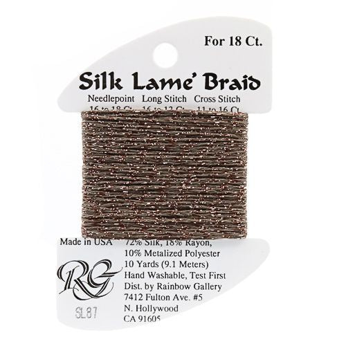 Silk Lame Braid 18 - SL87 Bark